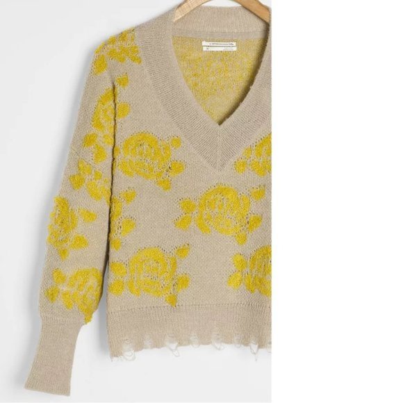 Anthropologie Lucila pullover floral Sweater NEW with tag XS - Picture 2 of 13